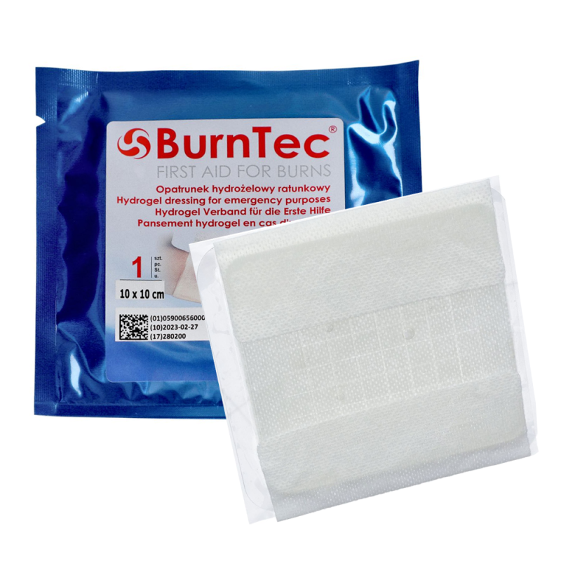 Opatrunek hydrożelowy ratunkowy 10cm x 10cm BurnTec 1szt