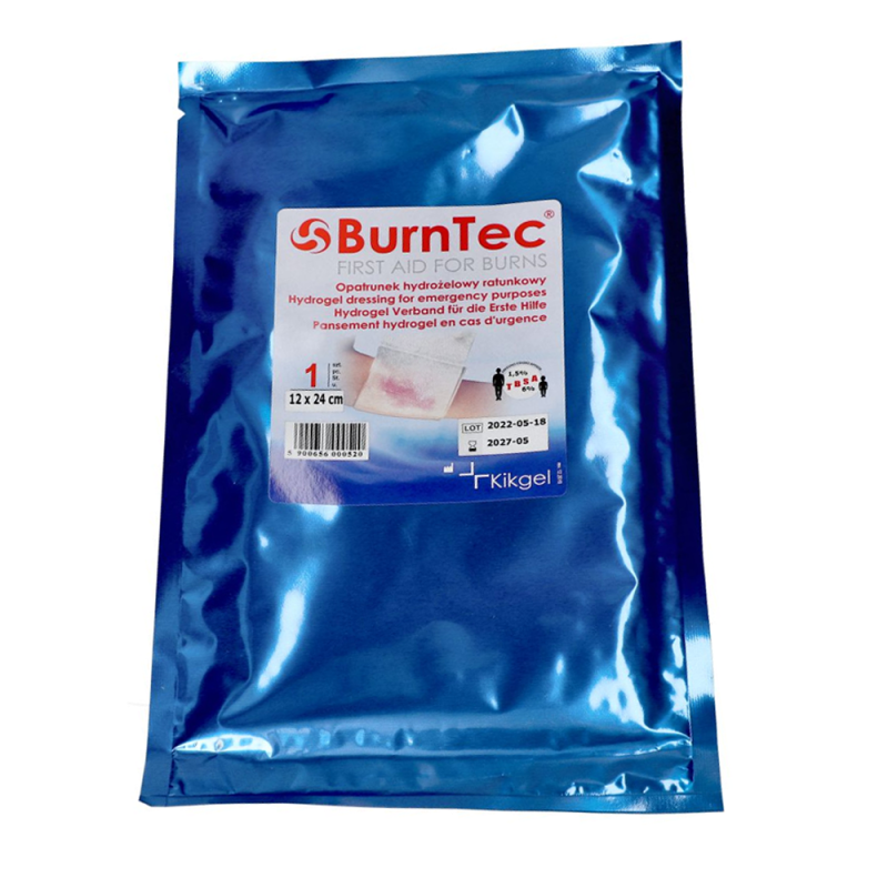 Opatrunek hydrożelowy ratunkowy 12cm x 24cm BurnTec 1szt