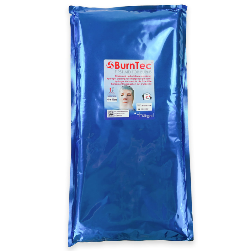 Opatrunek hydrożelowy ratunkowy na twarz 40cm x 60cm BurnTec 1szt