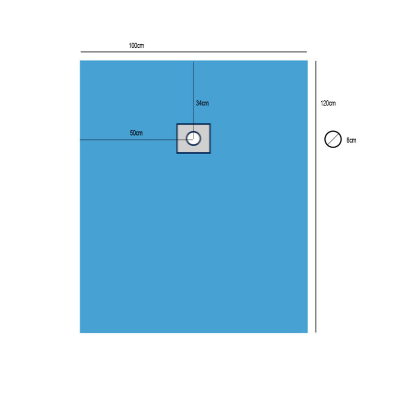Serweta chirurgiczna 100cm x 120cm z otworem przylepnym 8cm włóknina SMS jałowa Neoset 1szt