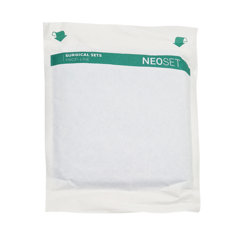 Serweta chirurgiczna 100cm x 120cm z otworem przylepnym 8cm włóknina SMS jałowa Neoset 1szt