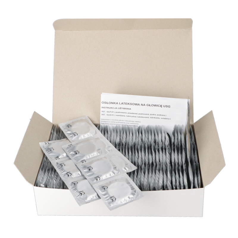 Osłonki na głowice USG lateksowe pudrowane 144szt