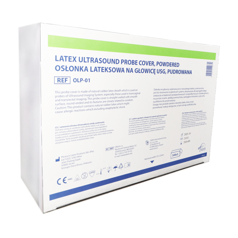 Osłonki na głowice USG lateksowe pudrowane 144szt