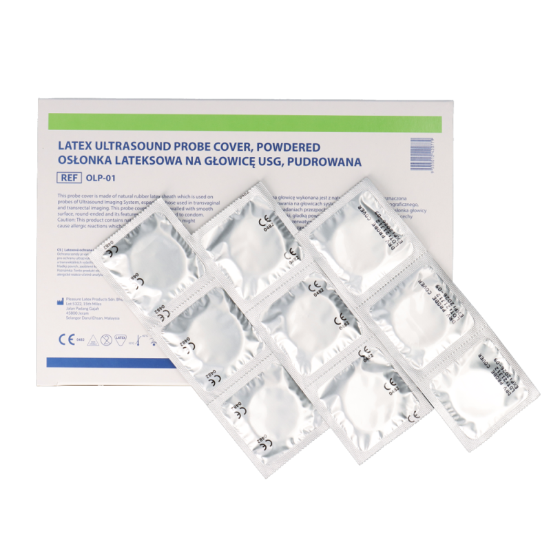 Osłonki na głowice USG lateksowe pudrowane 144szt