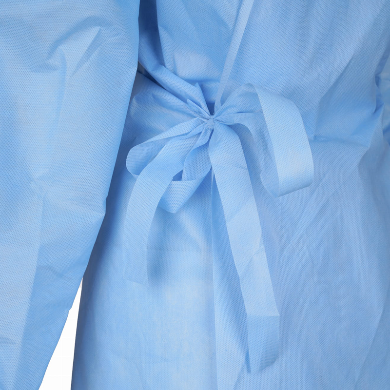 Fartuch jednorazowy niebieski L z gumką (flizelina 24g) 100szt