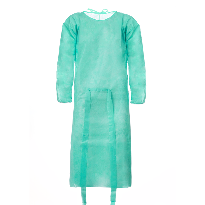 Fartuch jednorazowy zielony L z gumką (flizelina 24g) 100szt