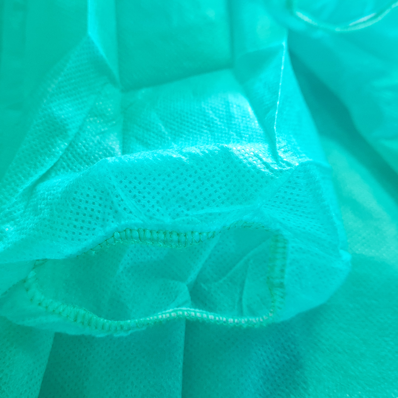 Fartuch jednorazowy zielony XXL z gumką (flizelina 24g) 10szt