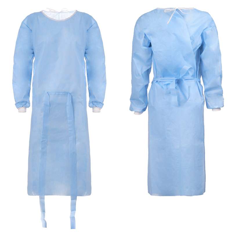 Fartuch jednorazowy niebieski XXL z mankietem (flizelina 24g) 100szt