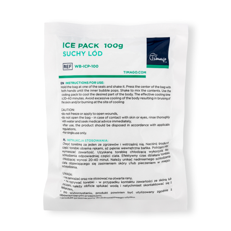 Suchy lód Timago zimny okład kompres do łamania - wielopak 10szt
