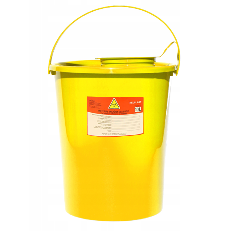 Pojemnik na odpady medyczne 10l żółty Neuplast 1szt