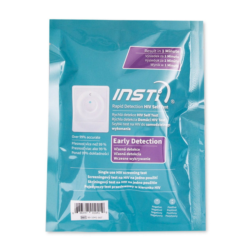 Domowy test na HIV z krwi Insti do samokontroli wynik po 1min 1szt