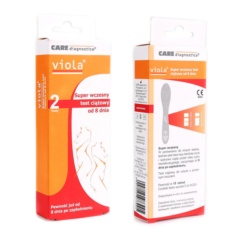 Super wczesny test ciążowy Viola od 8 dnia (2szt)
