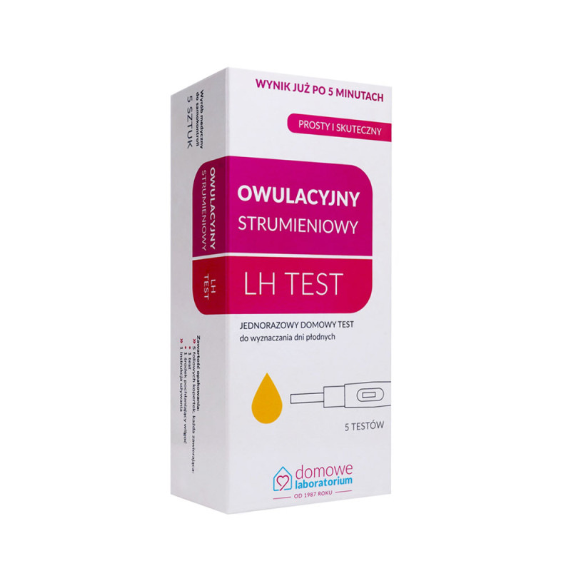 Domowy test owulacyjny strumieniowy LH 1opakowanie 5szt (1op)