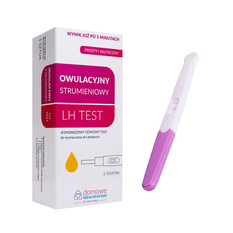 Domowy test owulacyjny strumieniowy LH 1opakowanie 5szt (1op)