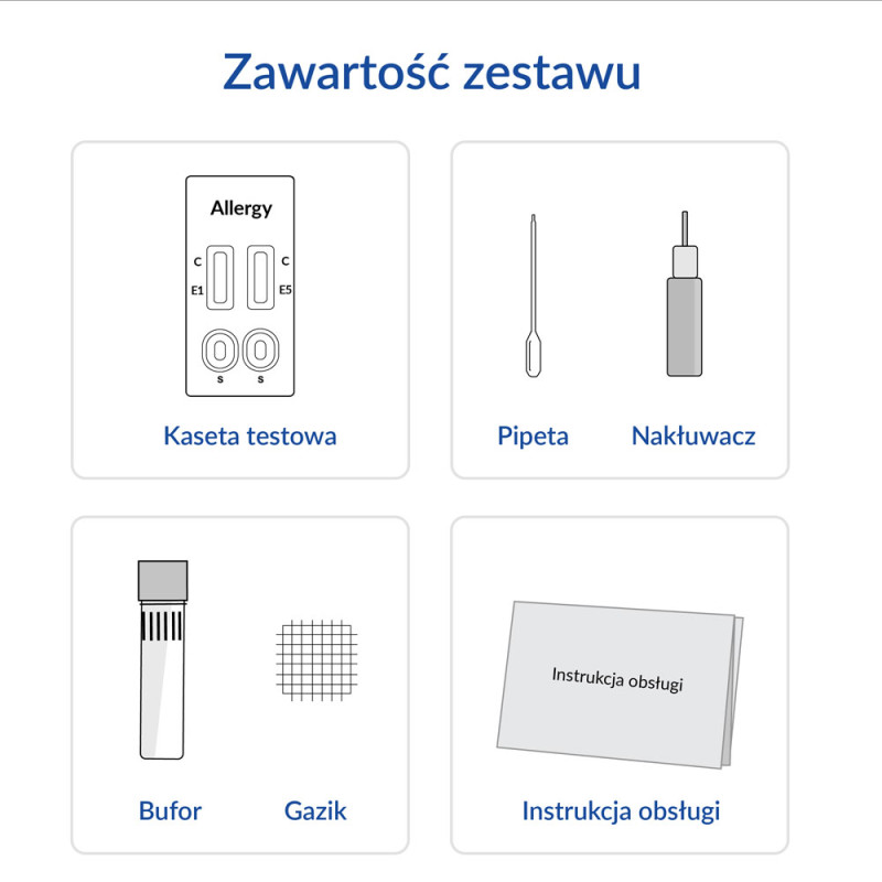 Test na alergie na sierść zwierząt ALERGIA pies-kot 1szt