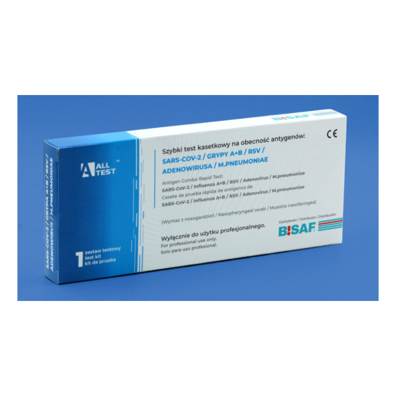 Combo test 6w1 na RSV / grypa A / grypa B / SARS-COV / Adenowirus / Mycoplasma Pneumoniae 100szt