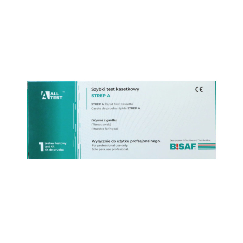 Test strep - kasetkowy test na anginę bakteryjną Strep A (wykrywanie antygen&oacute;w) 100 szt