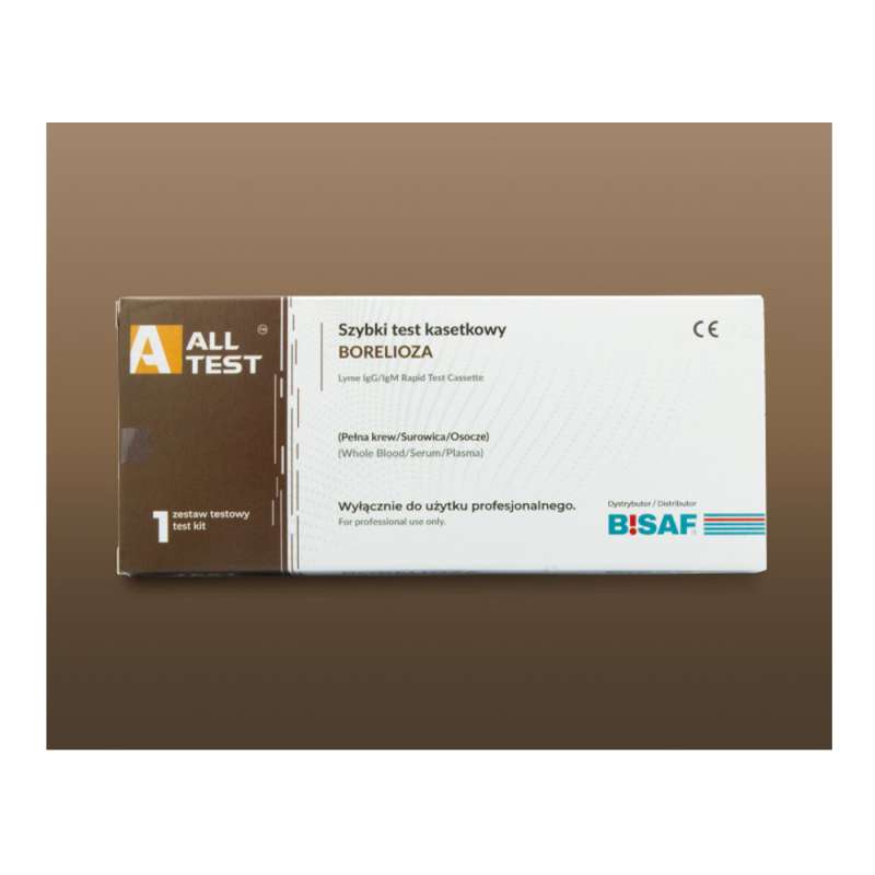 Test na borelioze - kasetkowy do oznaczania przeciwciał IgG/IgM Boreliozy 100szt