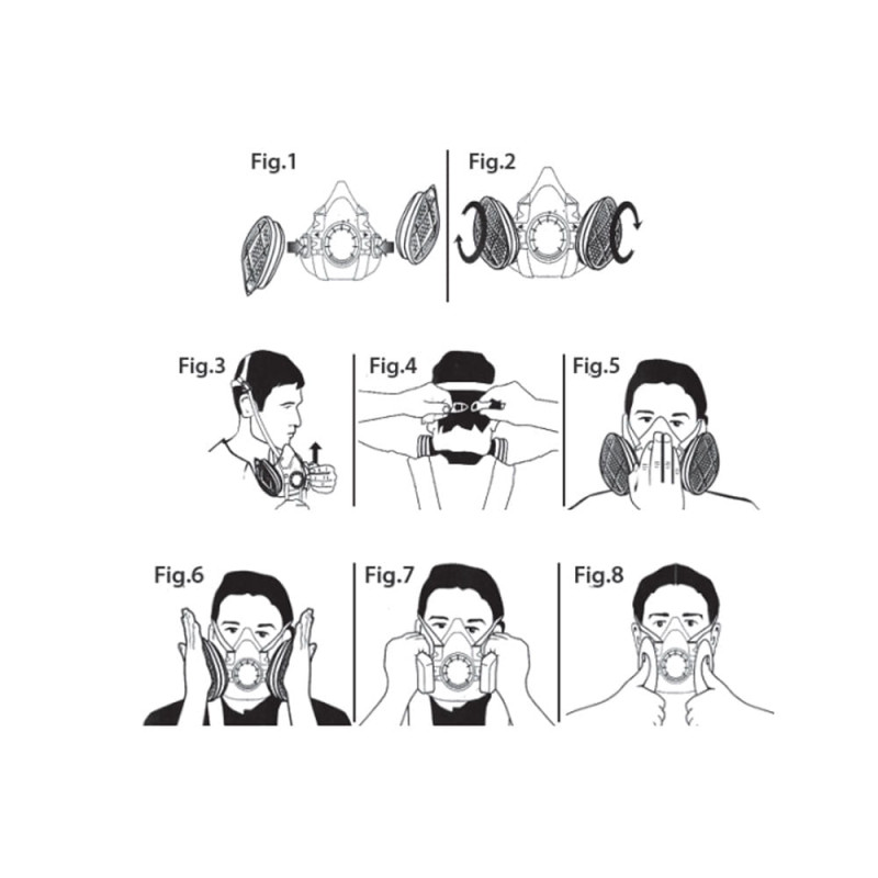 Półmaska przeciwgazowa X6 guma TPR bagnet M 1szt