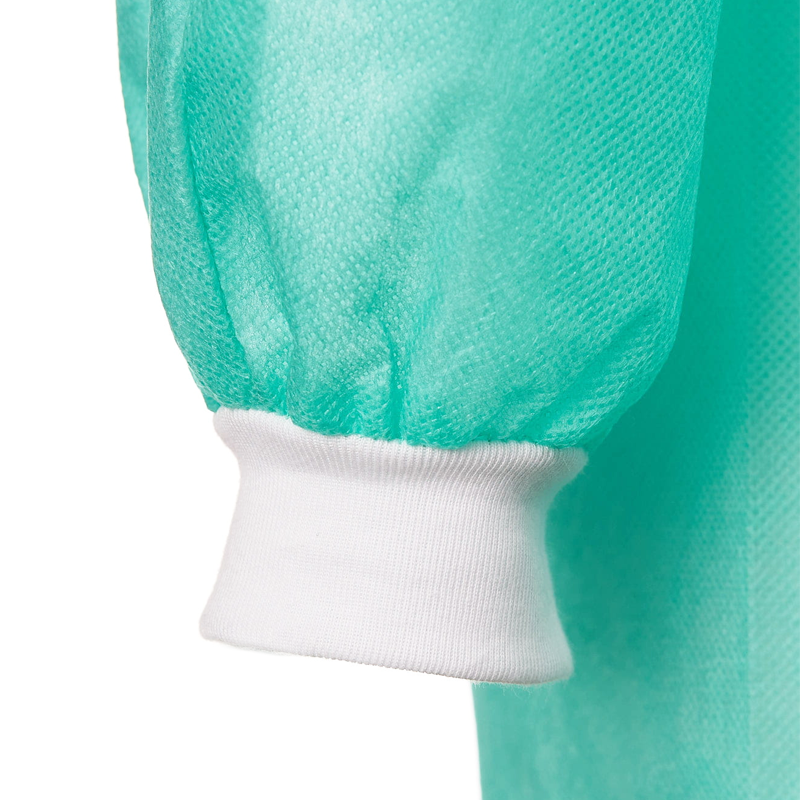 Fartuch medyczny zielony L z mankietem (flizelina 40g) 10szt