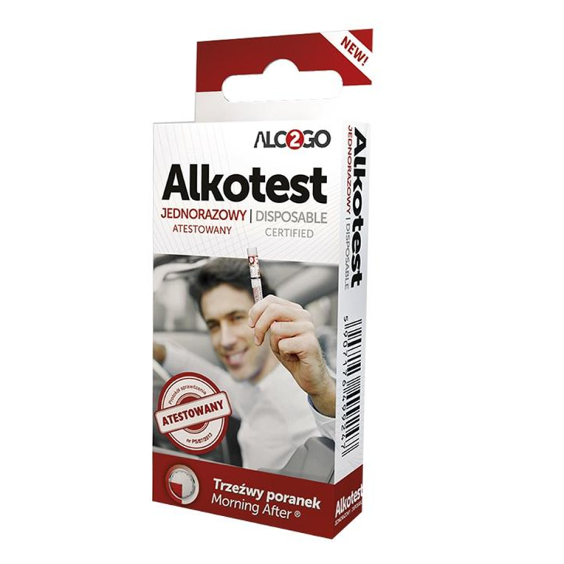 Alkotest dla kierowcy Test&drive alkomat jednorazowy test trzeźwości z certyfikatem 10szt