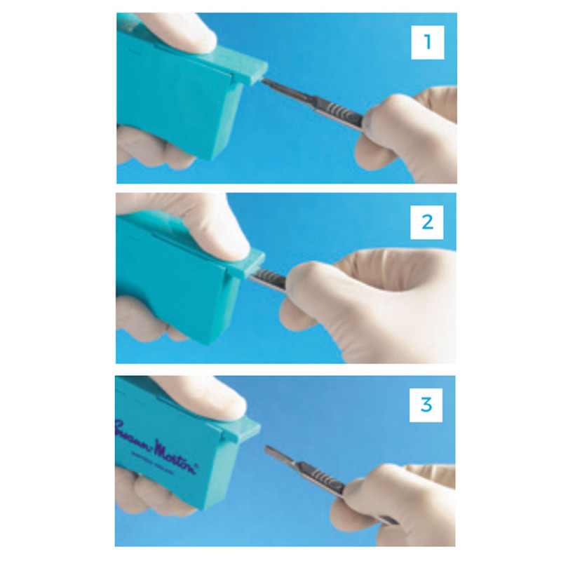 Niejałowy usuwacz ostrzy skalpela BOX Swann Morton