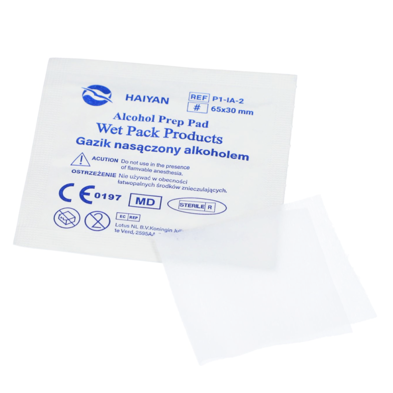 Gazik do dezynfekcji skóry i powierzchni nasączony alkoholem Alcohol Prep Pad 110mm x 90mm sterylny 100 szt