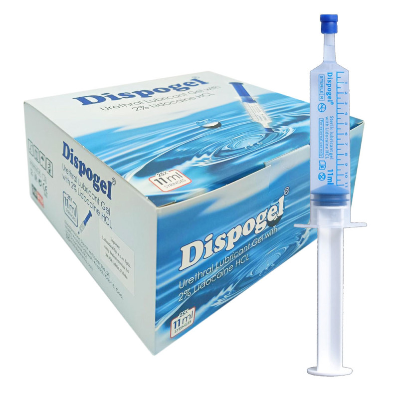Żel znieczulający z lidokainą 2% do cewnikowania Dispogel 11ml w strzykawce sterylny 25szt