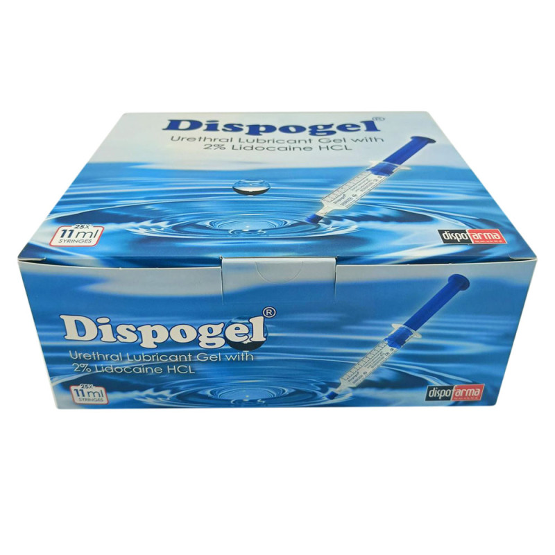 Żel znieczulający z lidokainą 2% do cewnikowania Dispogel 11ml w strzykawce sterylny 25szt