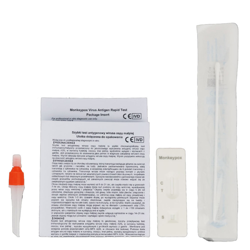 Test MPOX - małpia ospa - test na przeciwciała IgG/IgM MPOX 1 szt
