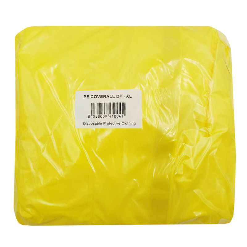 Kombinezon ochronny przeciwchemiczny XL żółty PE Coverall DF 3000 typ 3 4 5 6 25szt