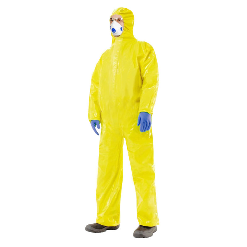 Kombinezon ochronny przeciwchemiczny S żółty PE Coverall DF 3000 typ 3 4 5 6