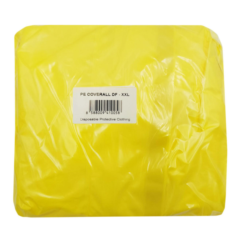 Kombinezon ochronny przeciwchemiczny XXL żółty PE Coverall DF 3000 typ 3 4 5 6 25szt