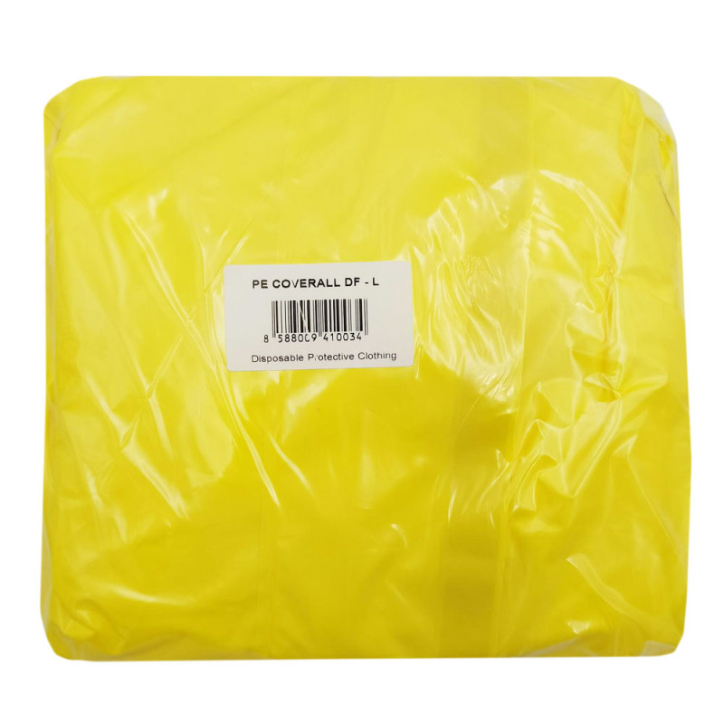 Kombinezon ochronny przeciwchemiczny S żółty PE Coverall DF 3000 typ 3 4 5 6 25szt