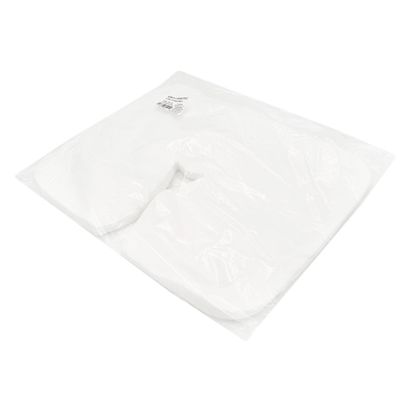 Podkład na zagłówek typu rogal duży 33cm x 40cm biały włóknina 50szt