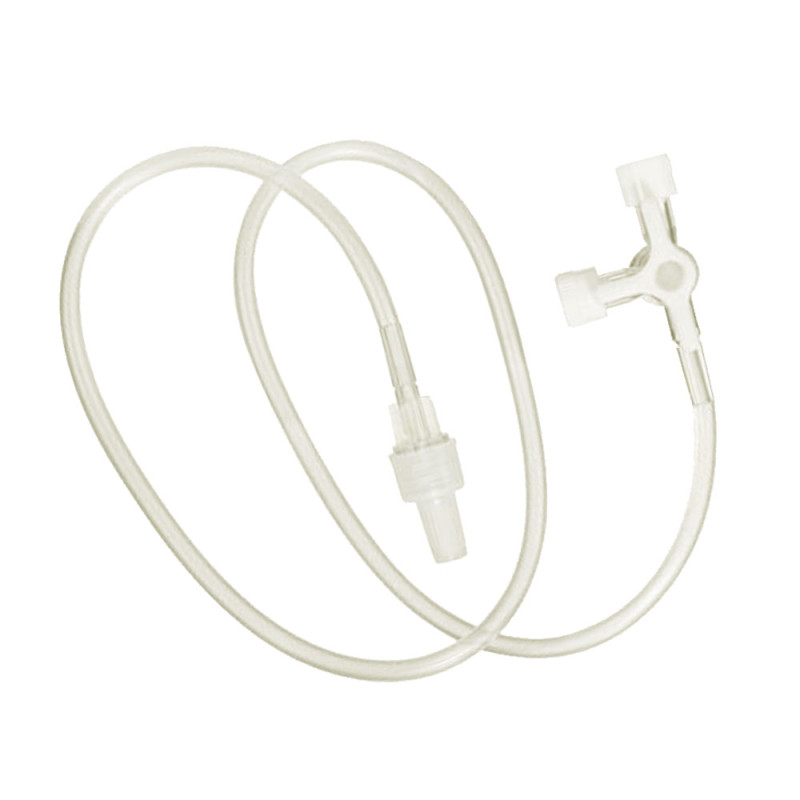 Kranik trójdrożny z przedłużaczem 125cm KD-LINE luer lock średnica 3mm 50szt