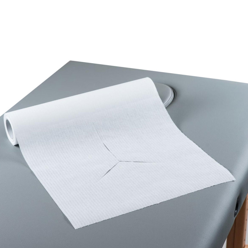 Podkład higieniczny na rolce z nacięciem x na twarz biały 40g MedixPro 50szt