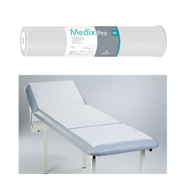 Podkład higieniczny na rolce 50cm x 50cm biały podfoliowany 54g MedixPro 80szt