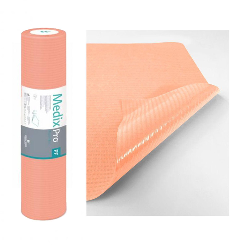 Podkład higieniczny na rolce 50cm x 50cm morelowy podfoliowany 54g MedixPro 80szt