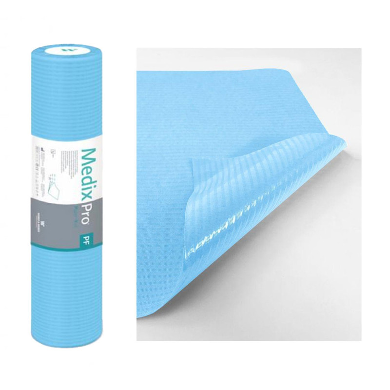 Podkład higieniczny na rolce 50cm x 50cm niebieski podfoliowany 54g MedixPro 80szt