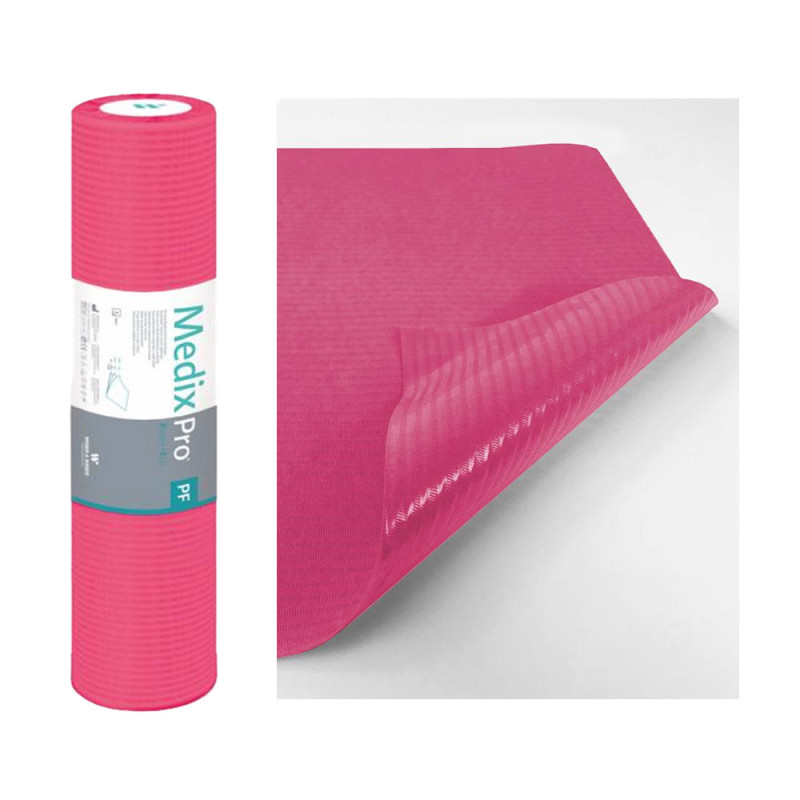 Podkład higieniczny na rolce 50cm x 50cm fuksja podfoliowany 54g MedixPro 80szt