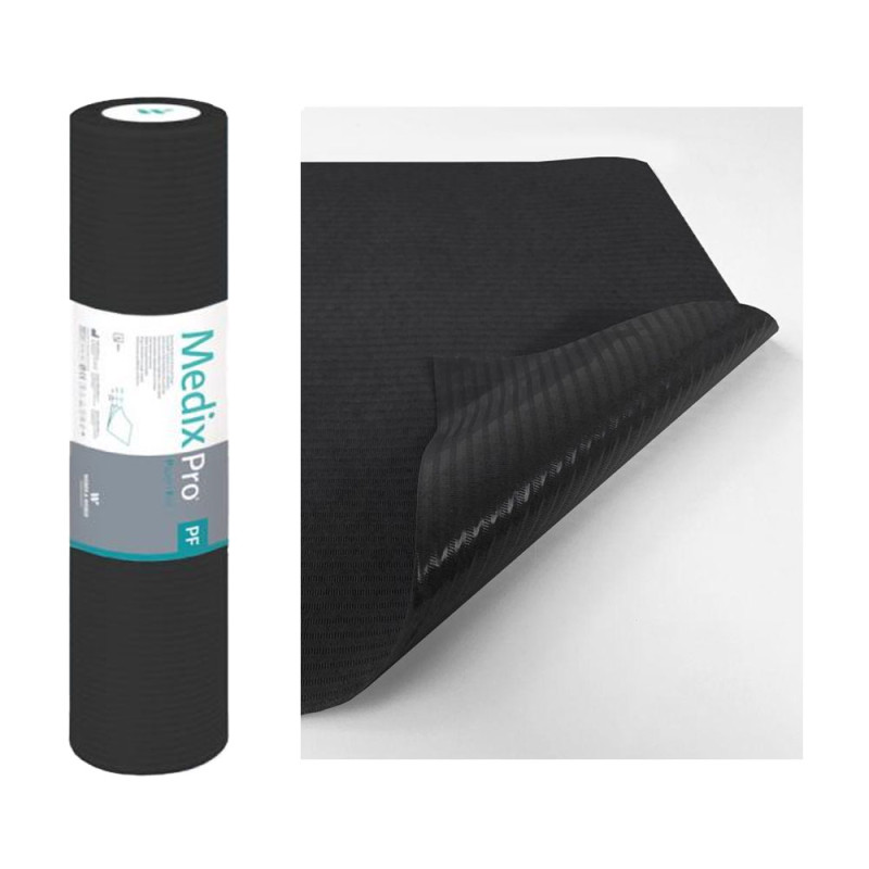 Podkład higieniczny na rolce 50cm x 50cm czarny podfoliowany 54g MedixPro 80szt