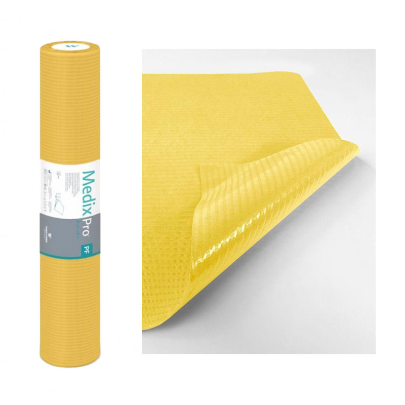 Podkład higieniczny na rolce 70cm x 50cm żółty podfoliowany 54g MedixPro 80szt