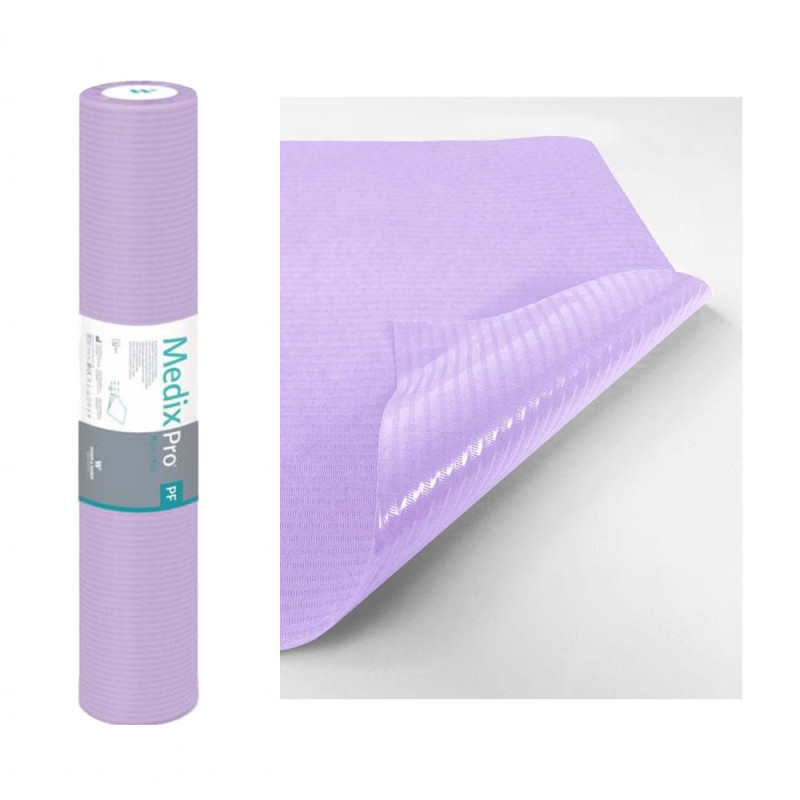 Podkład higieniczny na rolce 70cm x 50cm fioletowy podfoliowany 54g MedixPro 80szt