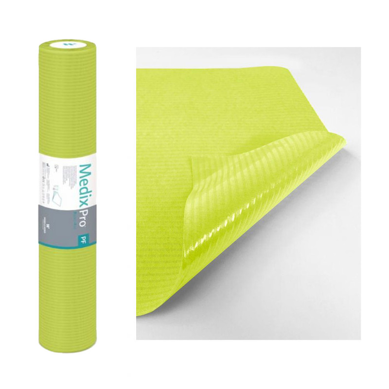 Podkład higieniczny na rolce 70cm x 50cm limonkowy podfoliowany 54g MedixPro 80szt