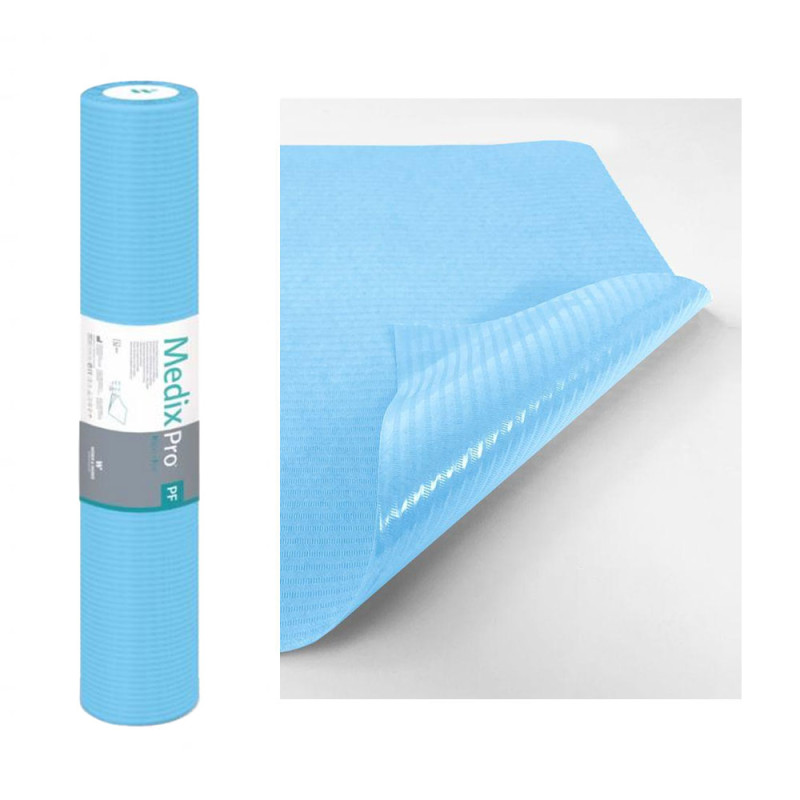 Podkład higieniczny na rolce 70cm x 50cm niebieski podfoliowany 54g MedixPro 80szt