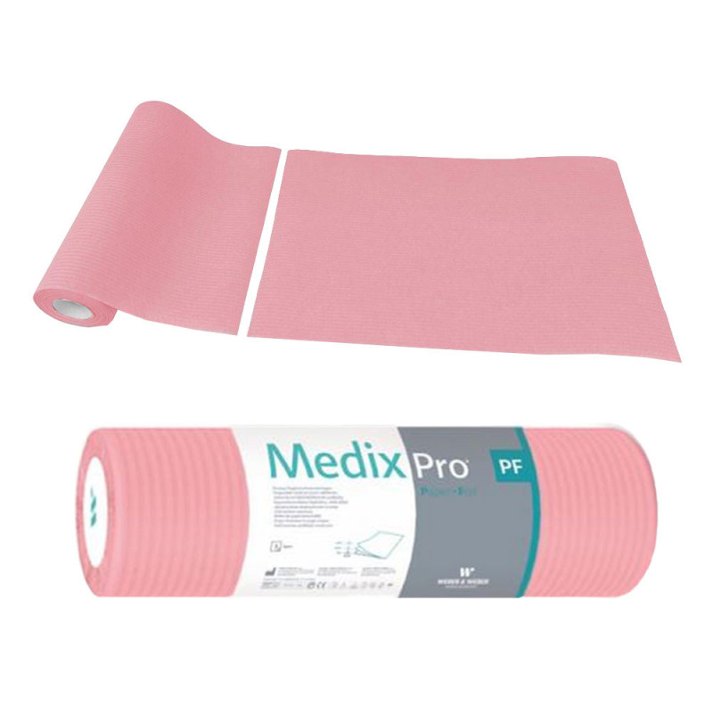 Podkład higieniczny na rolce 33cm x 50cm różowy podfoliowany 54g MedixPro 50szt