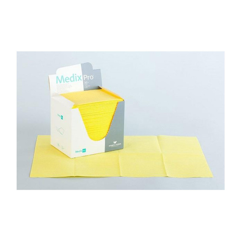 Podkład higieniczny 33cm x 48cm żółty podfoliowany 54g MedixPro 80szt