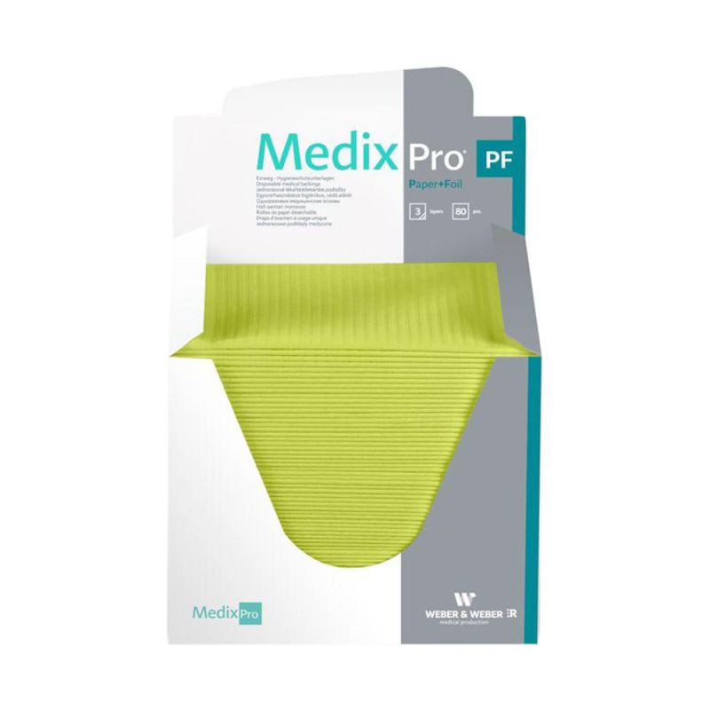 Podkład higieniczny 33cm x 48cm limonkowy podfoliowany 54g MedixPro 80szt