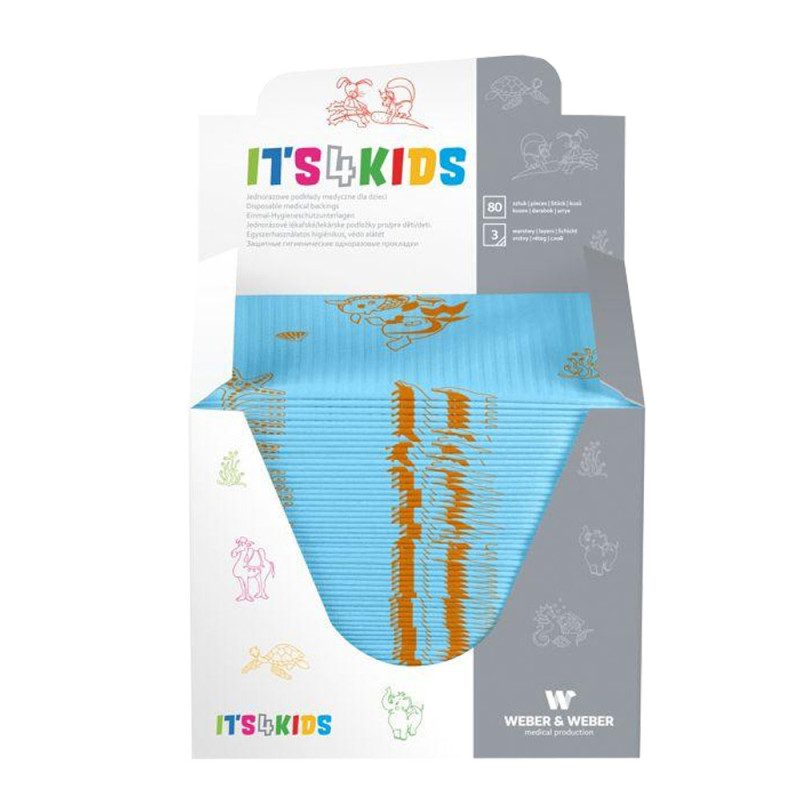 Podkład dla dzieci 33cm x 48cm niebieski podfoliowany 54g Its4kids 80szt